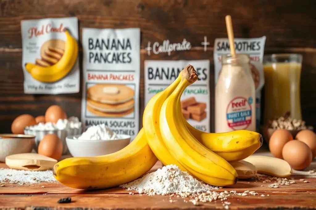 Graphic showing two bananas beside a measuring cup