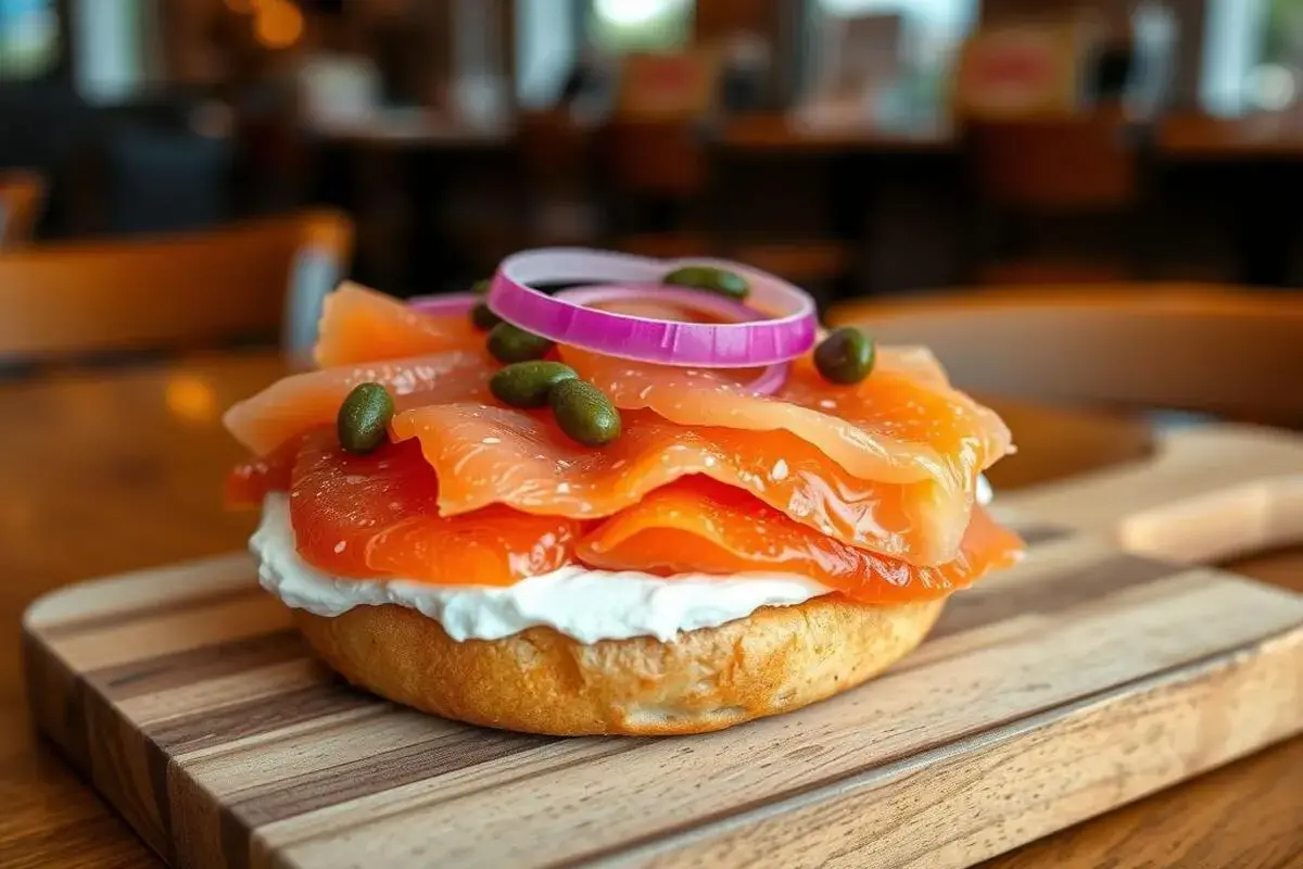 Flavored cream cheese spread in a bowl with herbs and spices.